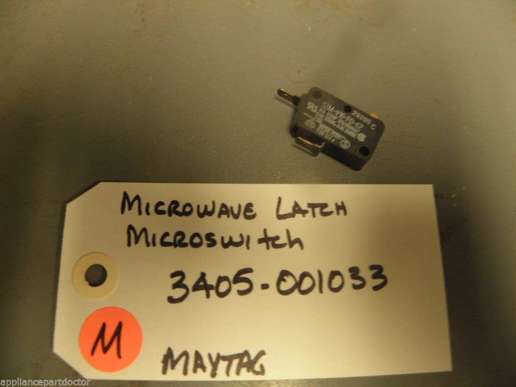 Maytag Microwave 3405- 001033 Latch Micro Switch USED Maytag Microwave 3405- 001033 Latch Micro Switch USED